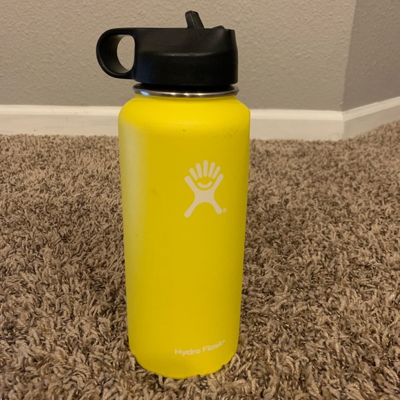yellow wide mouth hydro flask straw lid